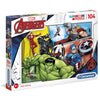 Puzzle Marvel Avengers Clementoni de 104 piezas con superhéroes
