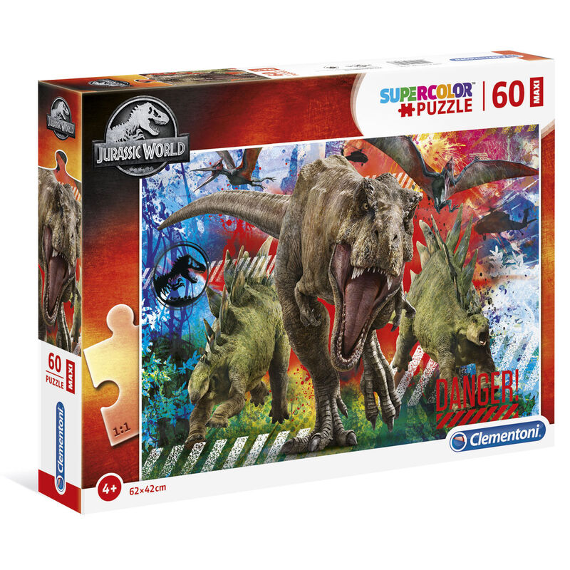 Puzzle Maxi Clementoni Jurassic World de 60 piezas con dinosaurios