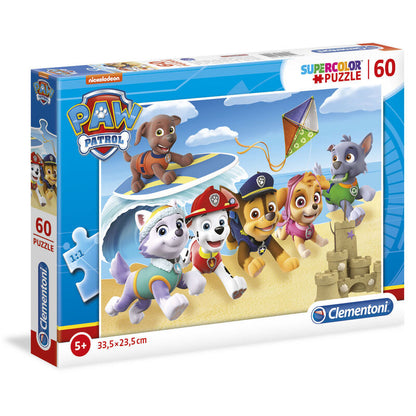 Puzzle Clementoni de 60 piezas de Paw Patrol con personajes en la playa