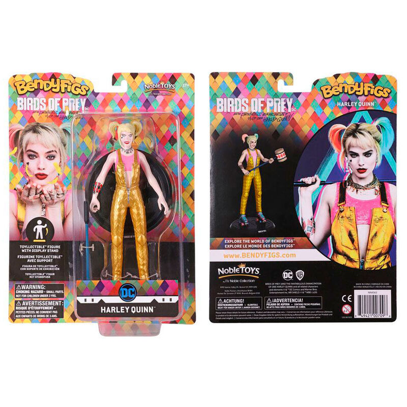 Figura flexible Bendyfigs de Harley Quinn en blíster