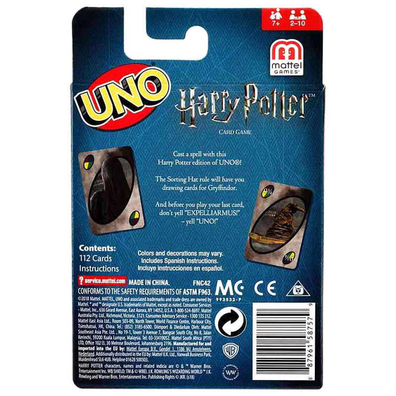 Juego de cartas UNO Harry Potter de Mattel - 2