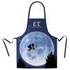 Delantal de E.T. El Extraterrestre con luna llena y bicicleta