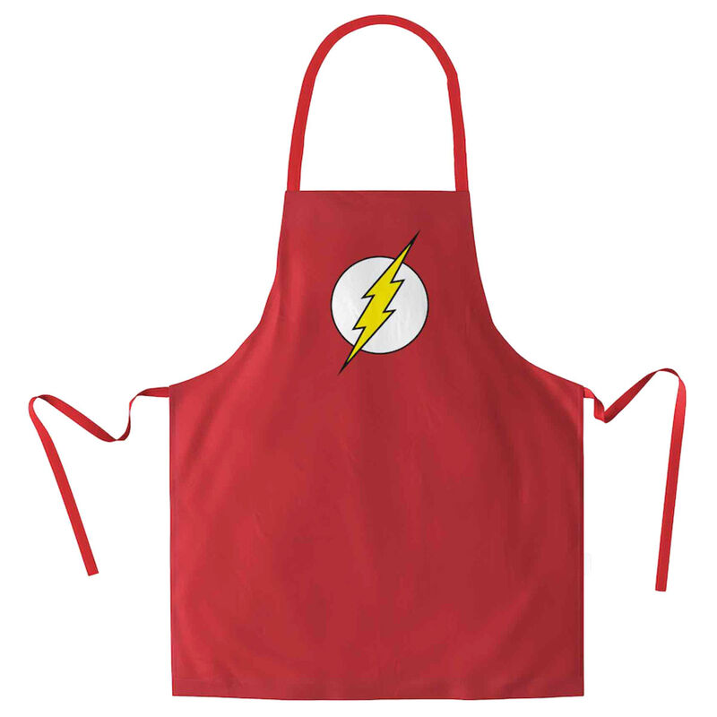 Delantal rojo de Flash DC Comics con emblema del rayo