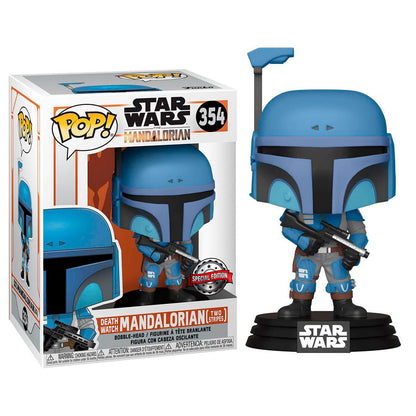 Figura Funko POP! Death Watch Mandalorian Two Stripes con armadura azul