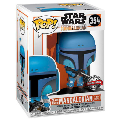 Figura Funko POP! Death Watch Mandalorian Two Stripes con armadura azul - 3