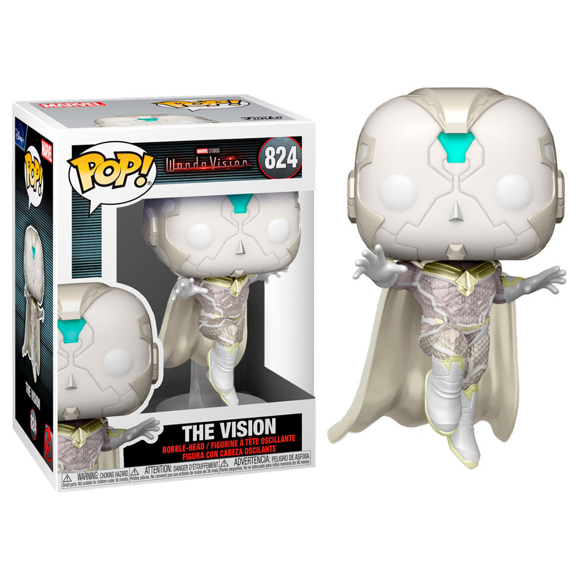Figura Funko POP! The Vision de Marvel WandaVision en caja con ventana - 2