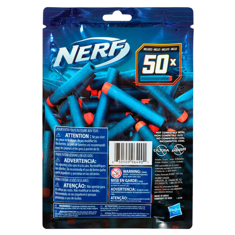 Recarga Nerf Elite 2.0 con 50 dardos azules y naranjas - 4