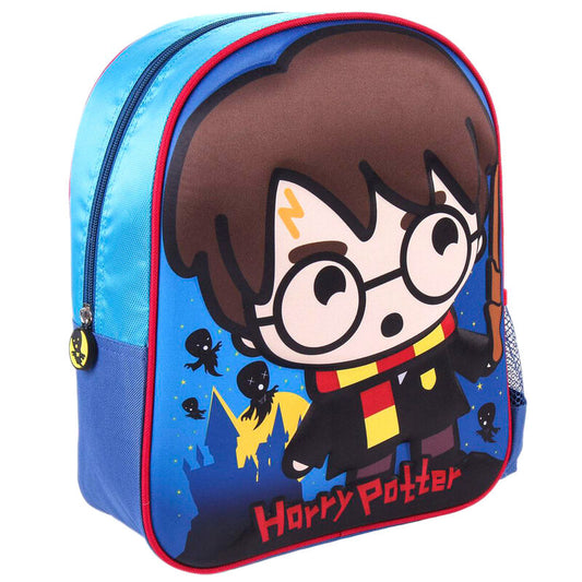 Mochila 3D Harry Potter azul con ilustración del personaje