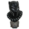 Busto de Black Panther Marvel en resina negra con detalles plateados