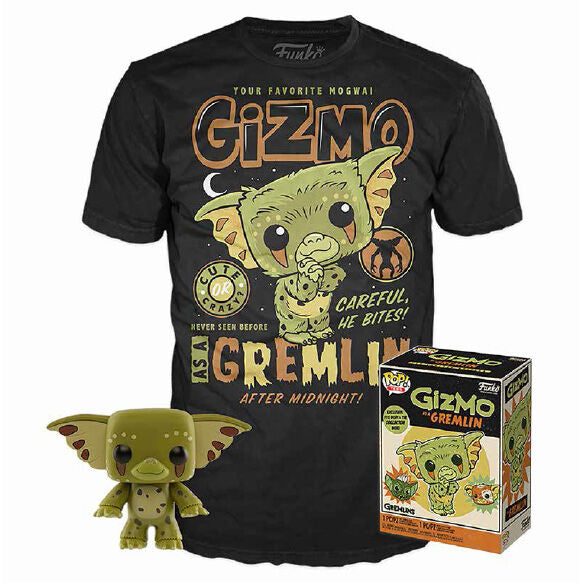 Set Funko POP! de Gizmo con camiseta negra de Gremlins