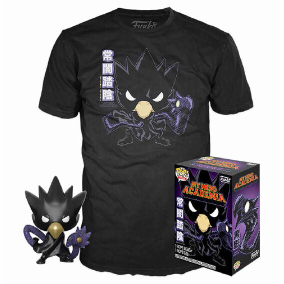 Set Funko POP y camiseta negra de Tokoyami de My Hero Academia - 3