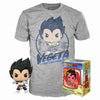 Set Funko POP y camiseta gris de Vegeta de Dragon Ball Z