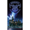 Póster de cristal de Hogwarts con el castillo de Harry Potter de noche