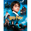 Póster de cristal de Harry Potter y la Piedra Filosofal con personajes y Hogwarts
