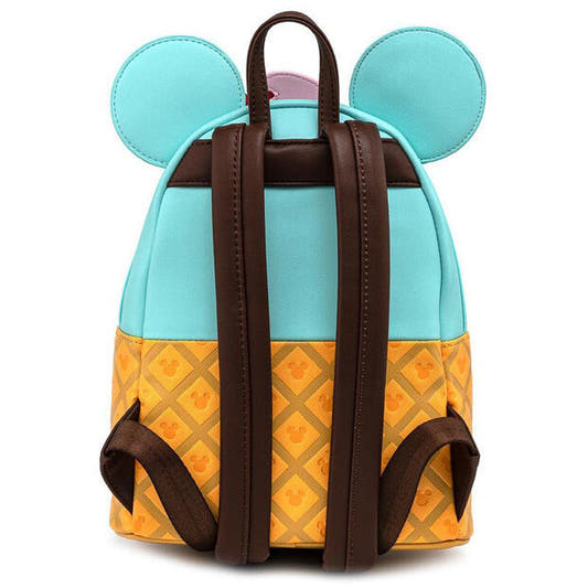 Mochila Loungefly Disney de Mickey y Minnie con diseño de helado - 3