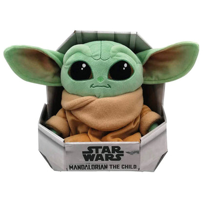Peluche The Child Baby Yoda de The Mandalorian en caja réplica de su cuna