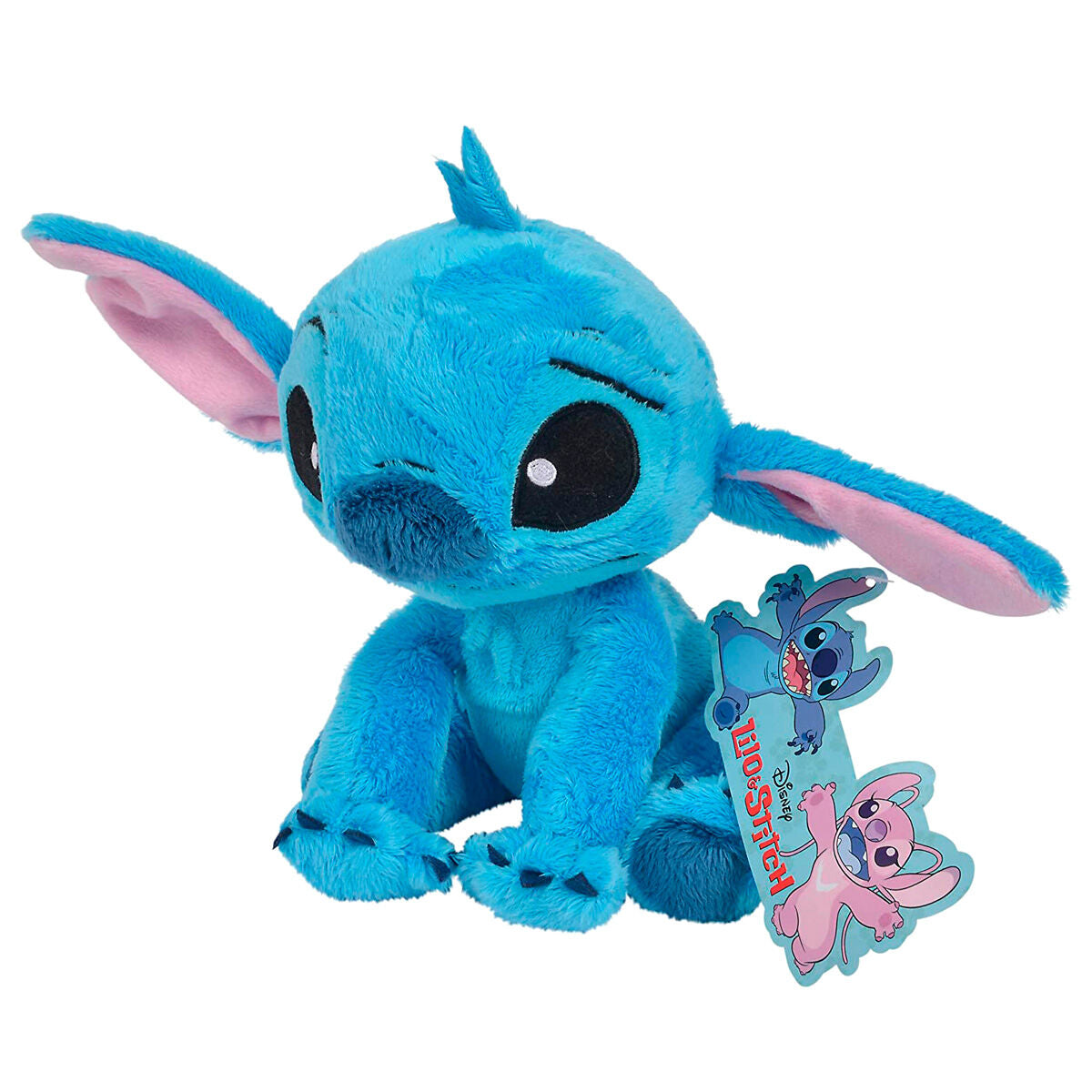 Peluche Stitch Disney azul de 25 cm con orejas rosas - 2