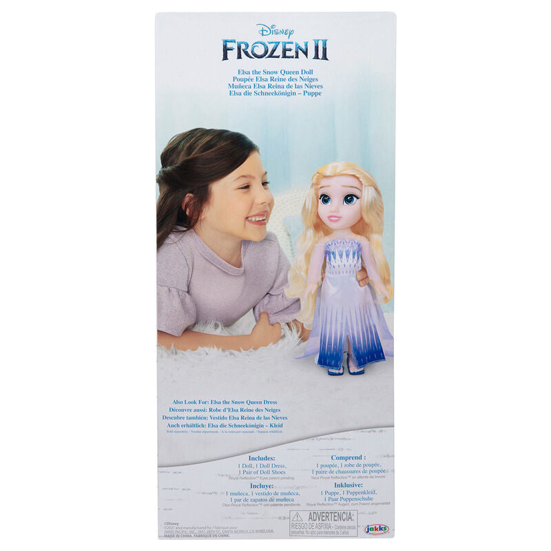 Muñeca Elsa de Frozen 2 con vestido blanco, azul y lila - 3