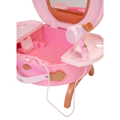 Set de tocador rosa Princesas Disney con espejo y accesorios de peluquería - 5