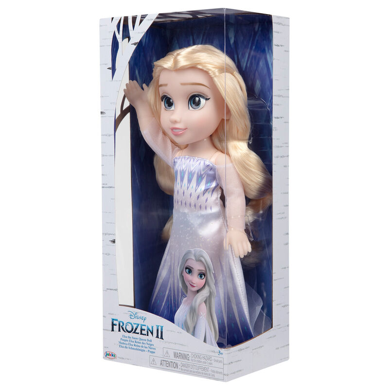 Muñeca Elsa de Frozen 2 con vestido blanco, azul y lila - 4