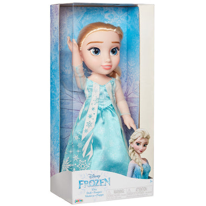 Muñeca Elsa de Disney Frozen de 38 cm con vestido azul y trenza rubia - 3
