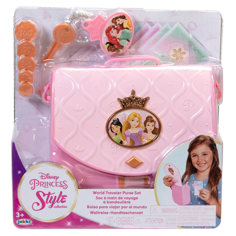 Bolso de viaje rosa Disney Princesas con llaves y dinero de juguete - 7