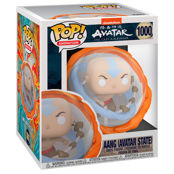 Figura FUNKO POP! de Aang en estado Avatar con efecto naranja y azul - 3