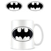 Taza blanca de Batman DC Comics con logo negro