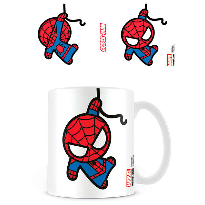 Taza blanca Kawaii de Spider-Man Marvel de 315 ml
