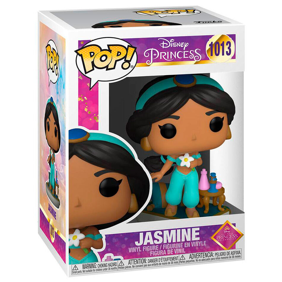 Figura Funko POP! de Jasmine de Disney con traje turquesa y caja con ventana - 3