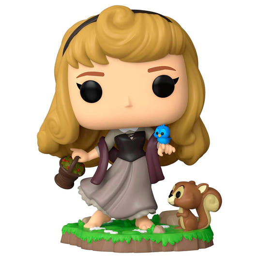 Figura Funko POP! Disney de Aurora con pájaro azul y ardilla