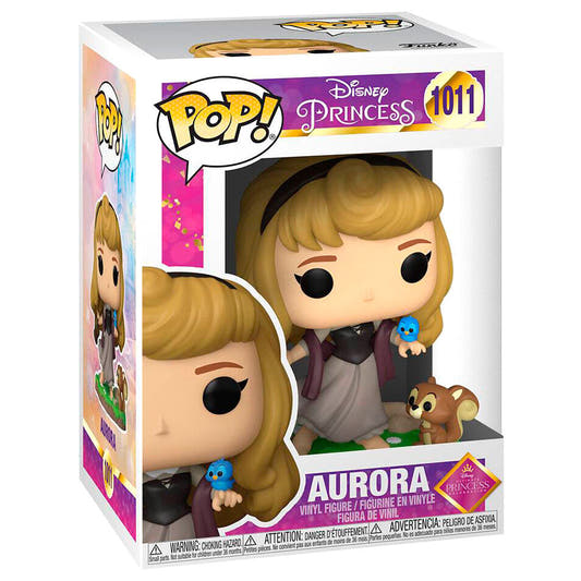 Figura Funko POP! Disney de Aurora con pájaro azul y ardilla - 3