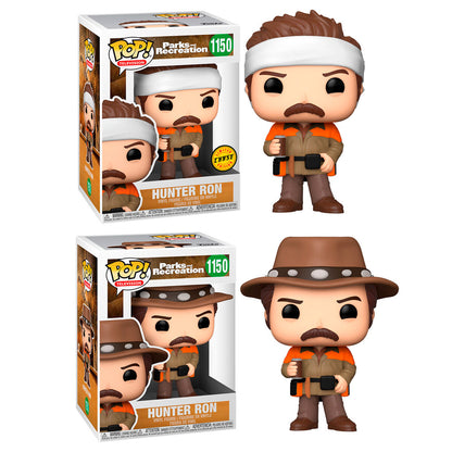 Figura Funko POP! Hunter Ron de Parks and Recreation en caja con ventana