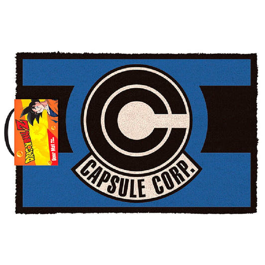 Felpudo azul y negro de Capsule Corp de Dragon Ball Z