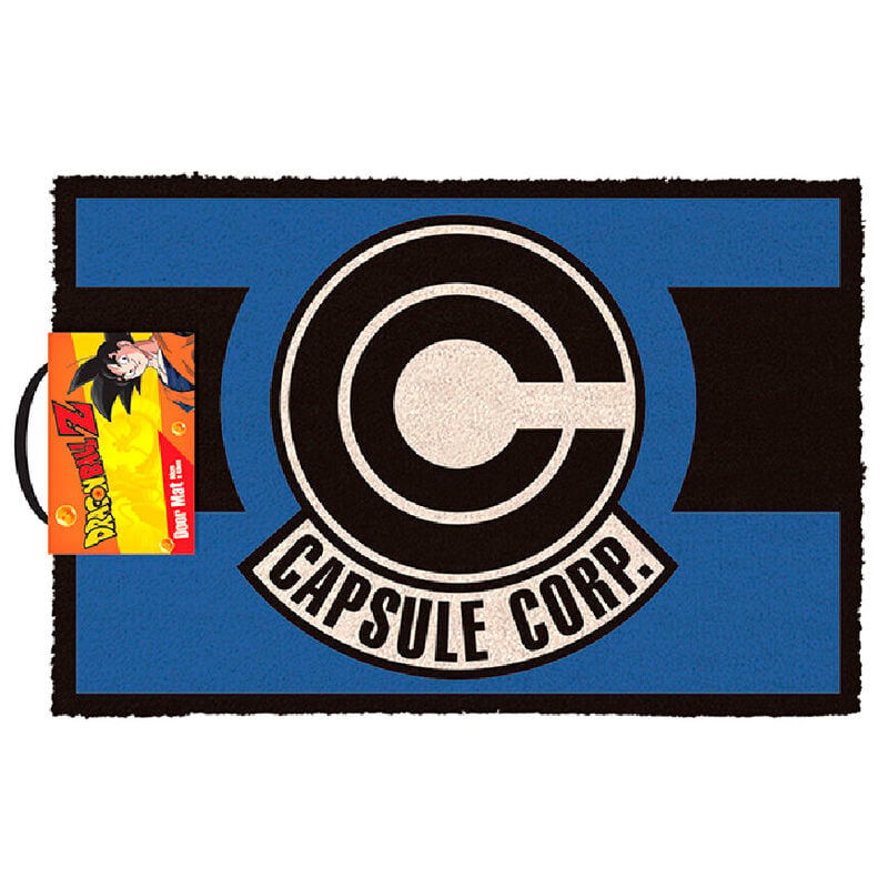 Felpudo azul y negro de Capsule Corp de Dragon Ball Z