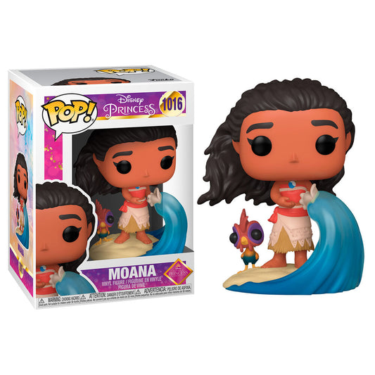 Figura Funko POP! de Vaiana con una ola azul y un pequeño pájaro - 2