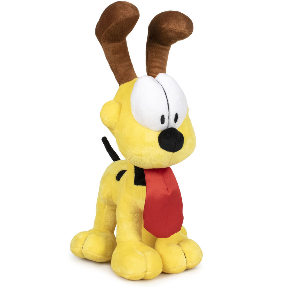 Peluche de Oddie de Garfield con babero rojo