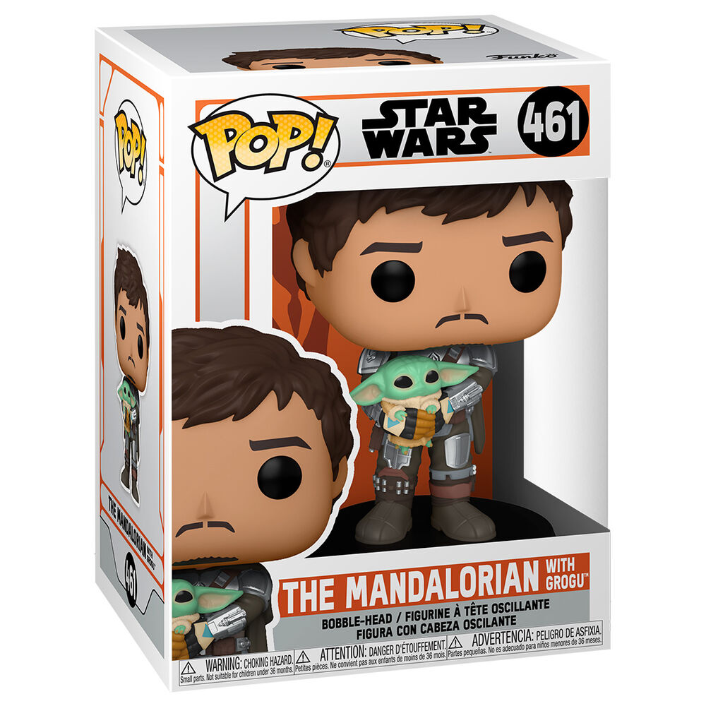 Figura Funko POP! de Mando sosteniendo a Child sobre una base de Star Wars - 3