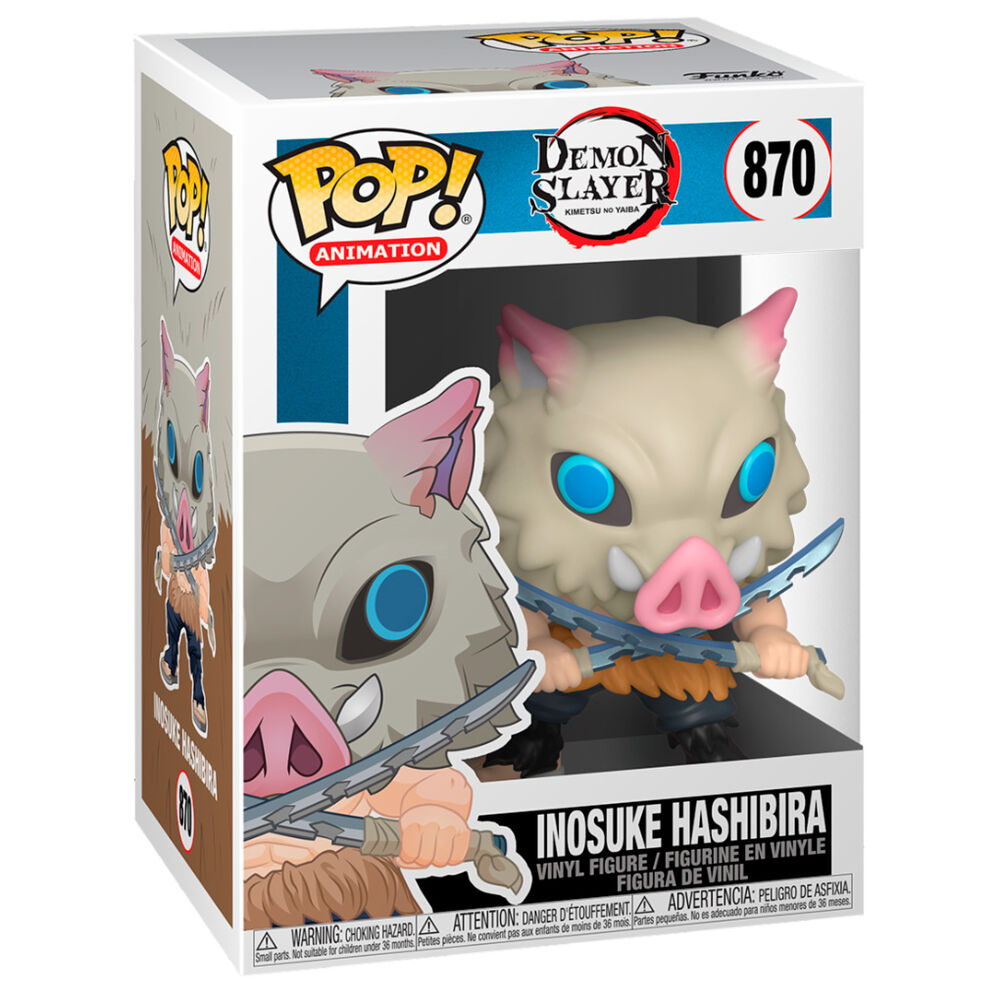 Figura Funko POP! de Inosuke Hashibira con máscara de jabalí y dos espadas - 3