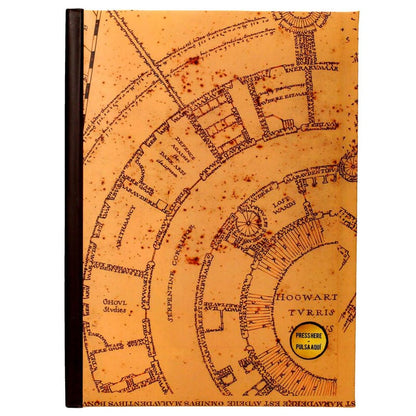 Cuaderno A5 de Harry Potter con portada del Mapa del Merodeador
