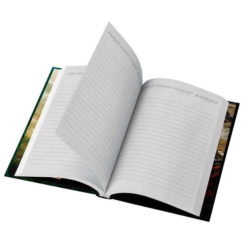 Cuaderno A5 de El Señor de los Anillos con diseño del Anillo Único y luz - 4