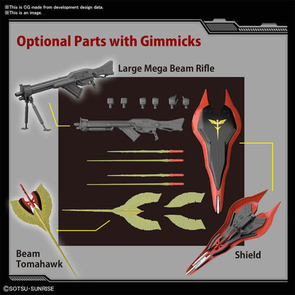 Model kit RG Nightingale 1/144 de Gundam en rojo - 4