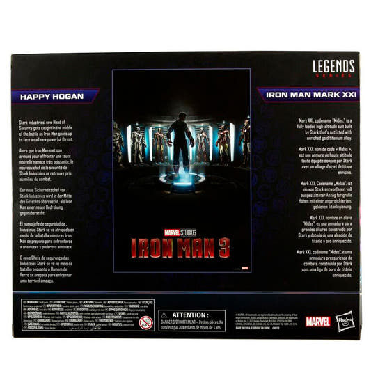Figuras articuladas de Happy Hogan e Iron Man Mark XXI de 15 cm - 7