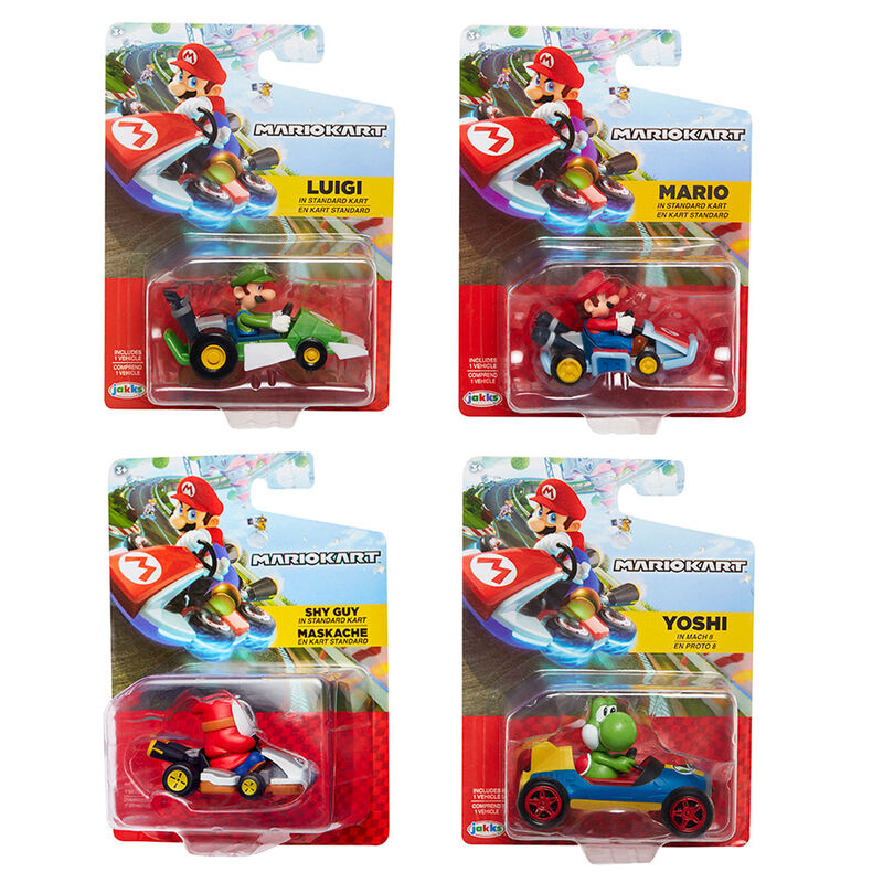 Figuras Mario Kart Racers de 6 cm en karts surtidos