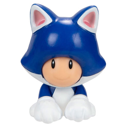 Figura Toad Felino azul de Super Mario en blíster - 2