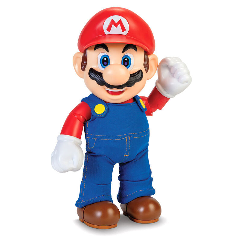 Figura interactiva de Mario de 36 cm con gorra roja y peto azul - 4
