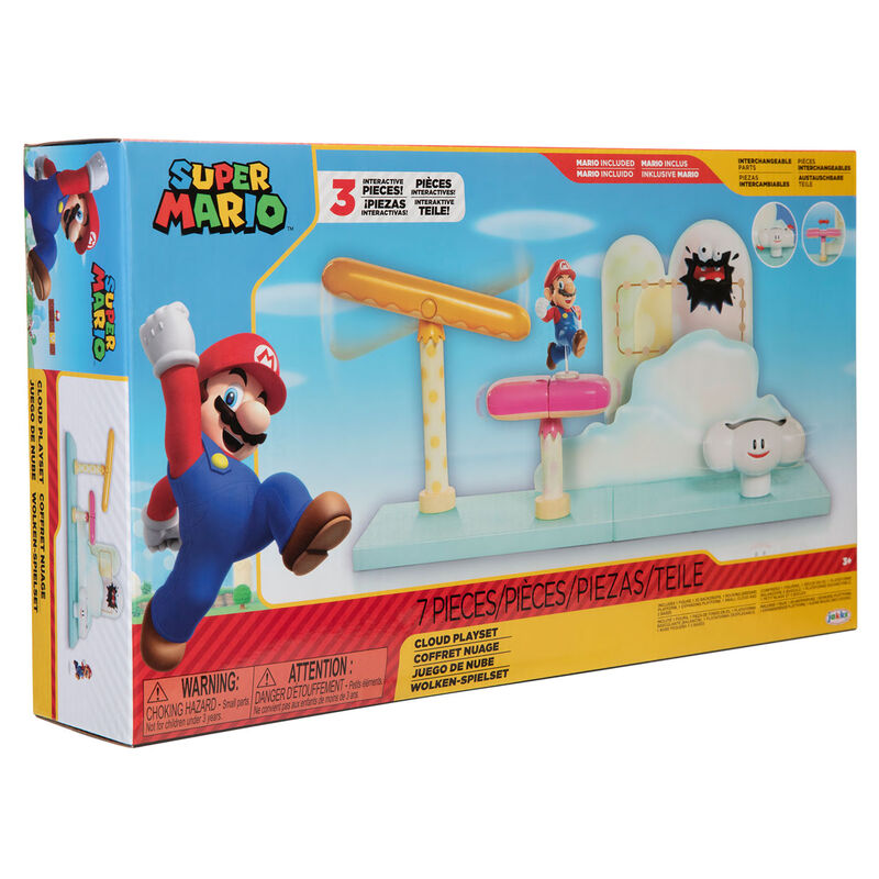 Playset Nube de Super Mario con figura de Mario