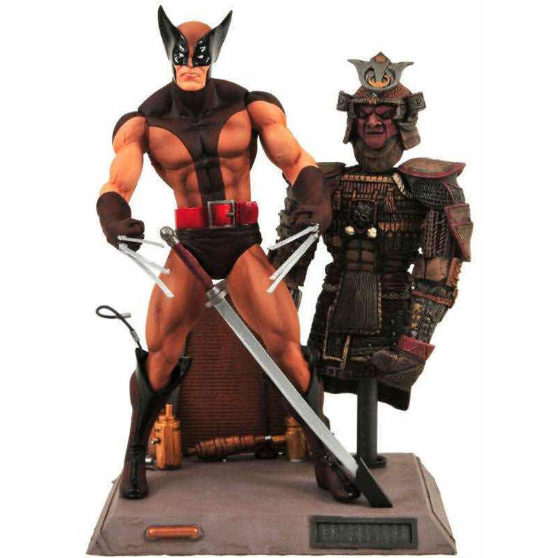 Figura Marvel Select Brown Lobezno Wolverine con garras y espada