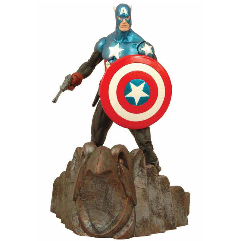 Figura Marvel Select de Capitán América con escudo y base - 2