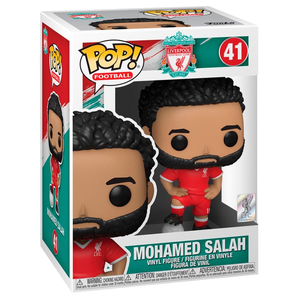 Figura Funko POP! de Mohamed Salah con uniforme del Liverpool y balón - 3